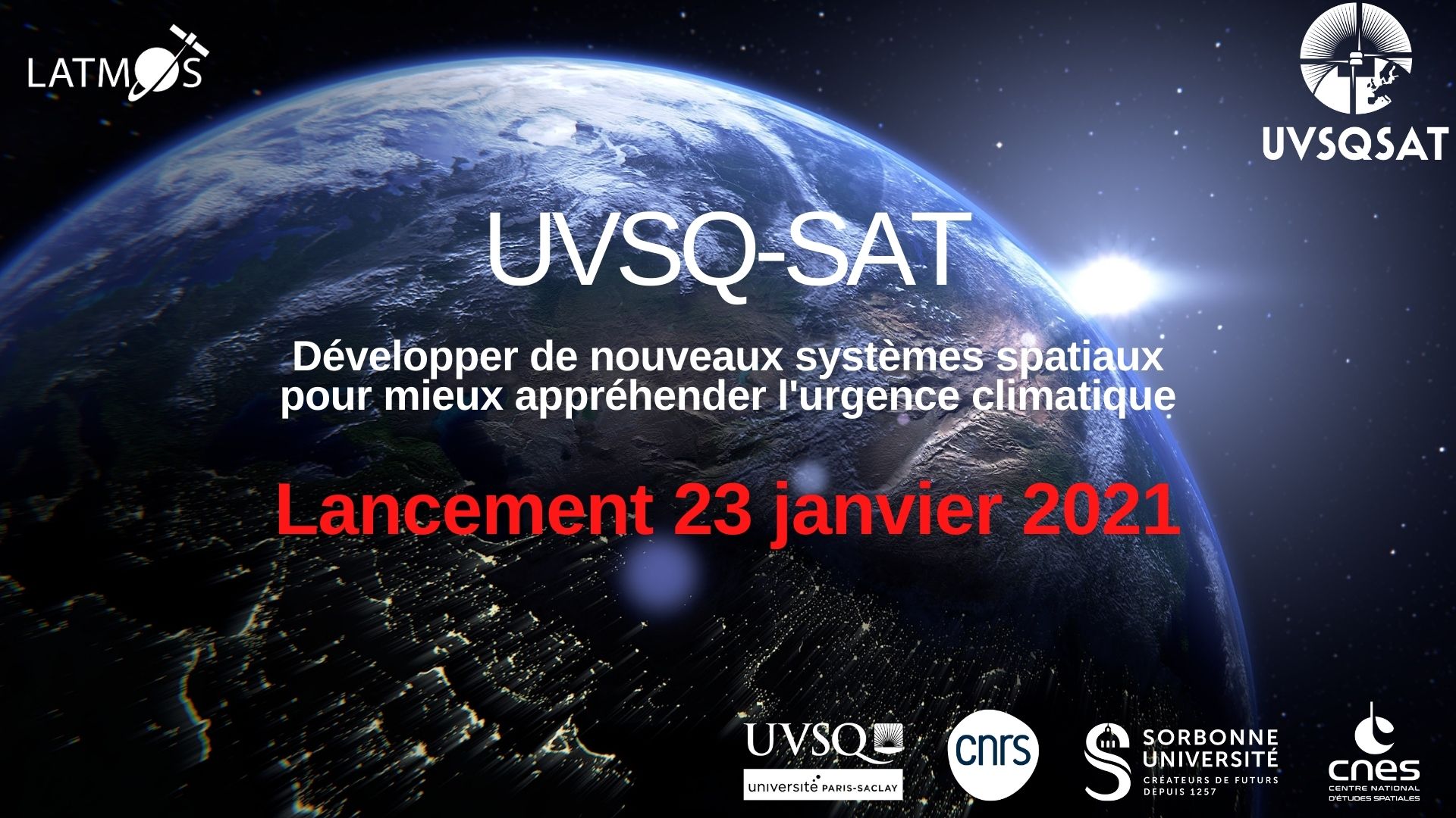 L’UVSQ-SAT rejoindra l’espace le 22 janvier à 15h24