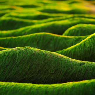 Algues dans la baie de Taiwan