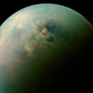 Image de Titan surface verte et jaune