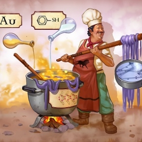 De l’or à l’état fibreux et vitreux