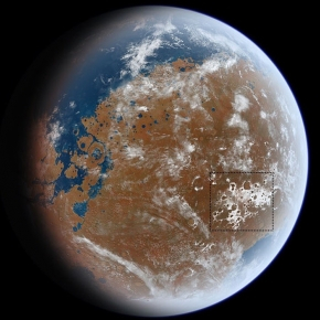 Vue d'artiste de la planète Mars 