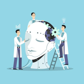 Illustration scientifiques autour d'un cerveau